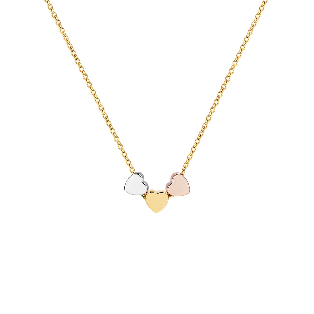 Tricolor Heart Necklace