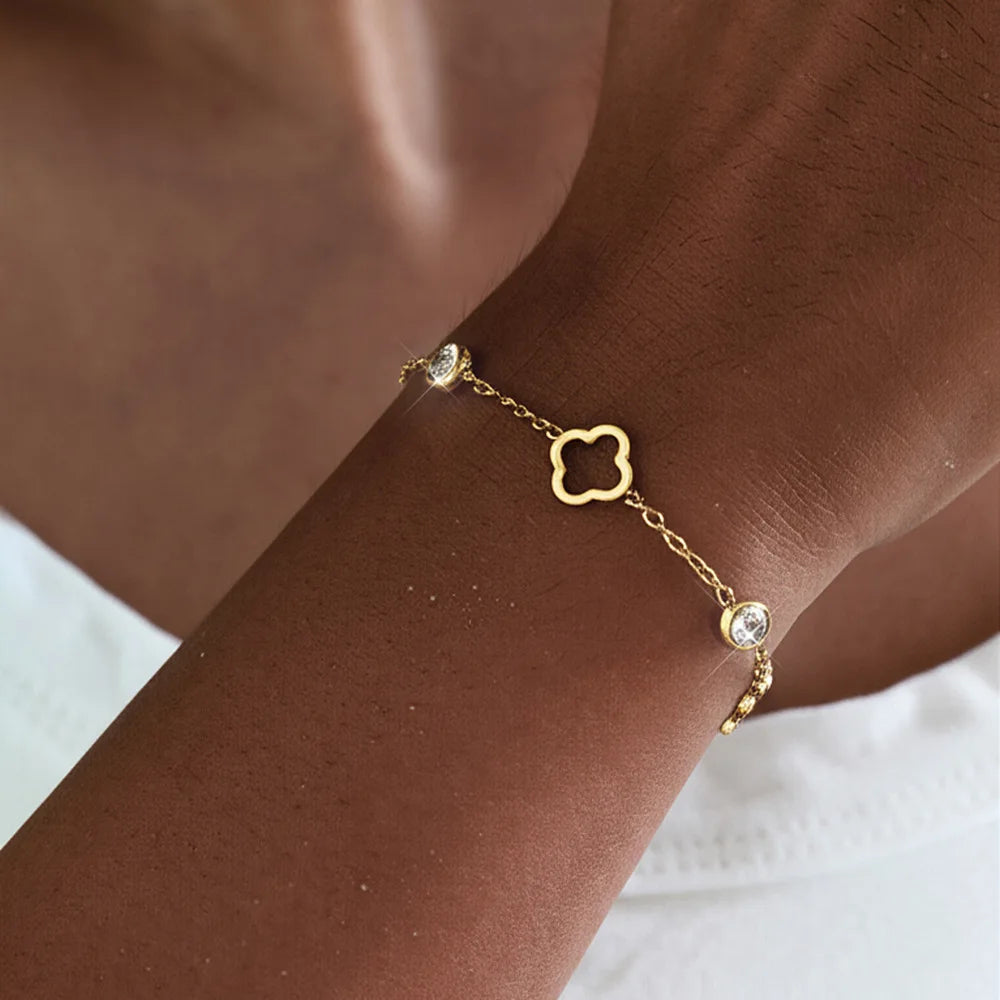 The Gilded Clover Bracelet