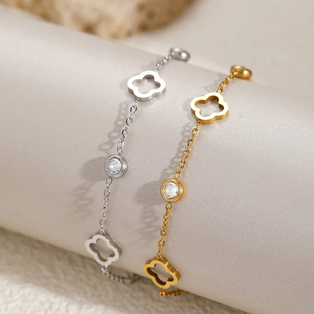 The Gilded Clover Bracelet
